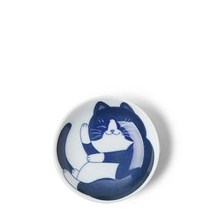 Dark Blue Cat Lying & Sleeping Plate