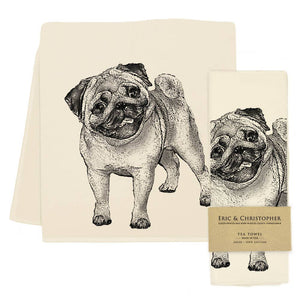 Chuck Pug Tea Towel