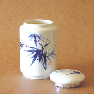 Classic Bamboo Painting Tea Canister