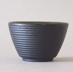 Iron Cup with Line Pattern