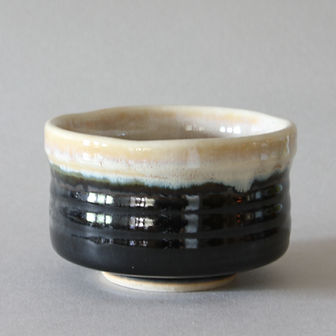 Matcha Bowl, Blue & Tan