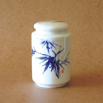 Classic Bamboo Painting Tea Canister