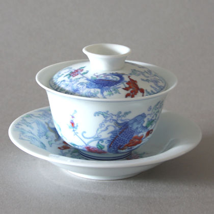 Fish  Gaiwan & 2 Cups