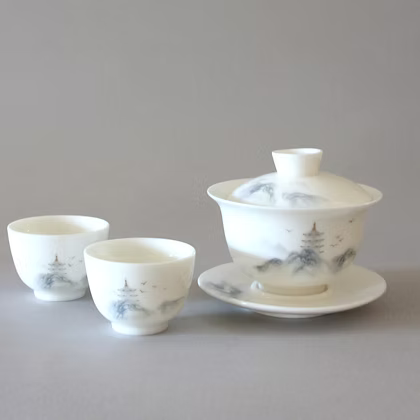 Pagoda Gaiwan & 2 Cups