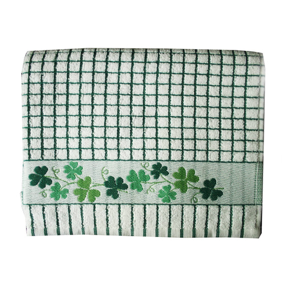 Poli-Dri Jacquard Tea Towel - Shamrock Sprig
