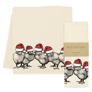 The Santa Chicks Tea Towel