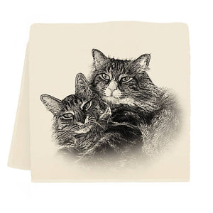 "Cuddle Cats" Tea Towel