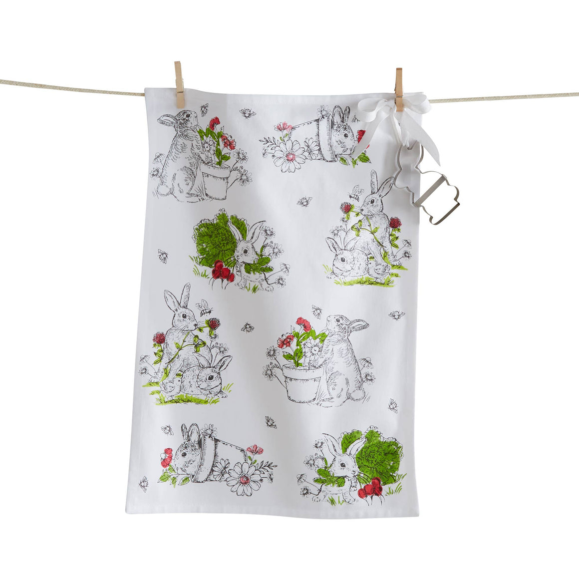 Bunny Kitchen Towel & Cookie Cutter Set