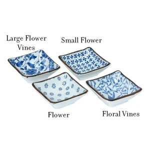Blue & White 3.25" Square