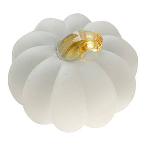 Gohobi Pate de Verre Pumpkin Glass Paperweight