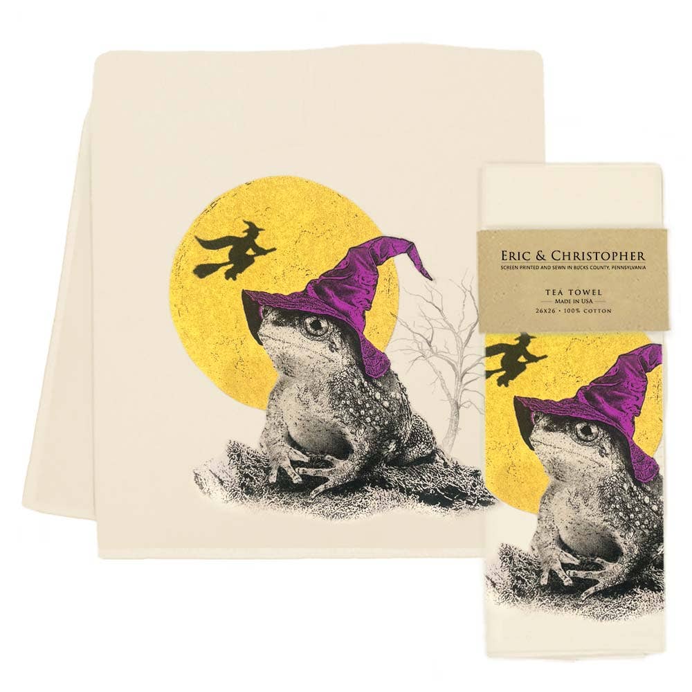 Halloween Toad Tea Towel