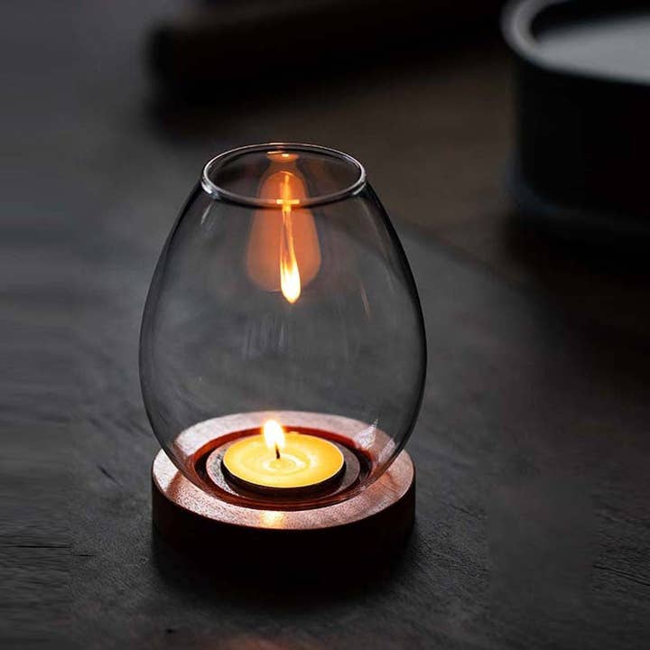 Japanese Style Glass Candle Holder