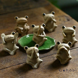 Yogi Tea Pet Handmade Ceramic Frog Ceramic