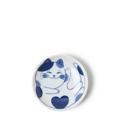 Spotted Blue Cat Lying & Sleeping Plate