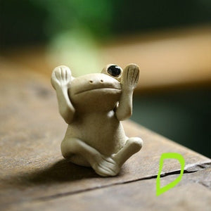 Yogi Tea Pet Handmade Ceramic Frog Ceramic