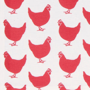 Red Chickens Flousack 100% Cotton Kitchen Towel