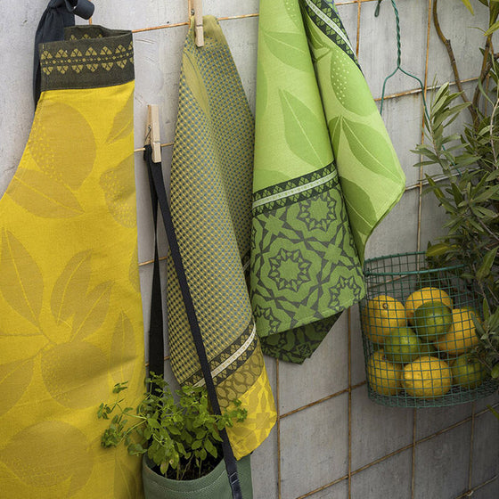 Le Jacquard Sous Citronniers Green Hand Towel
