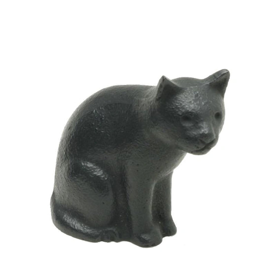 Paperweight Cat Black Sitting