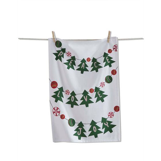 Peace Love Joy Tree Kitchen Towel