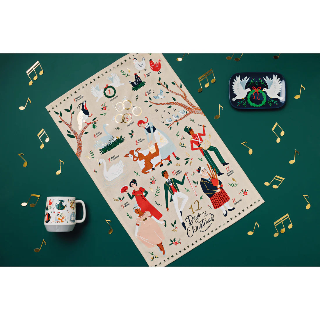 Twelve  Days of Christmas Kitchen Towel