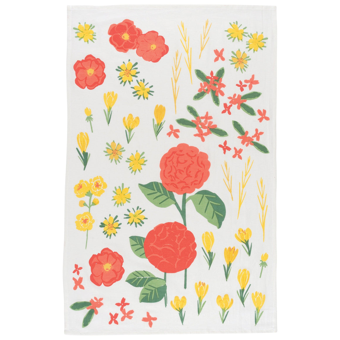 Bakers Flour Red Flowers Kitchen Towel
