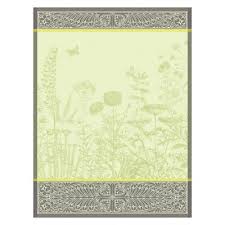 Le Jacquard Blooming Tea Towel Green