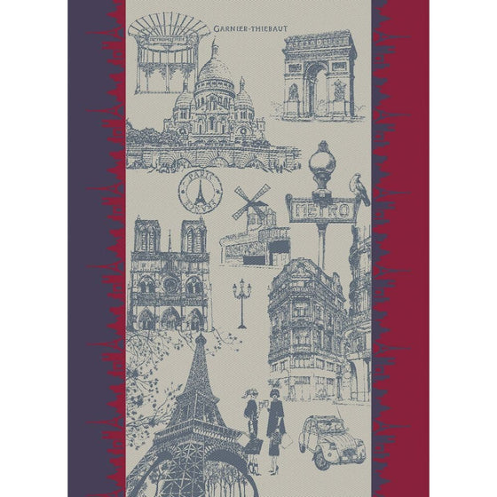 J'Aime Paris Tricolore Jacquard Tea Towel