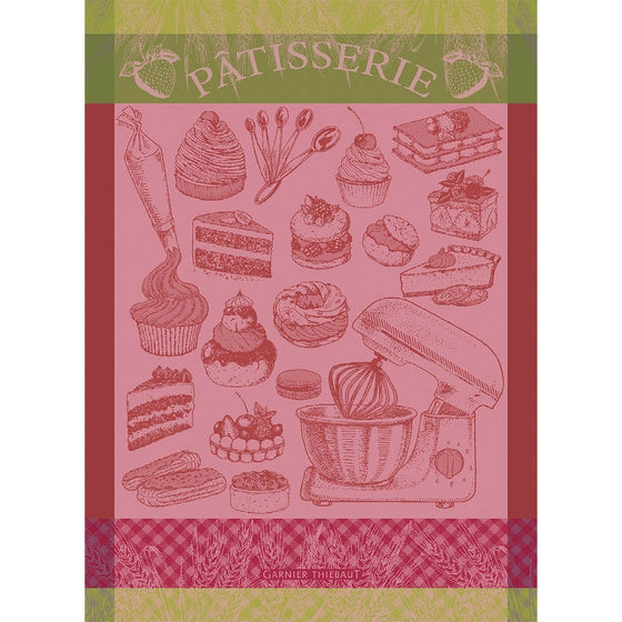La Patisserie Rose Jacquard Tea Towel
