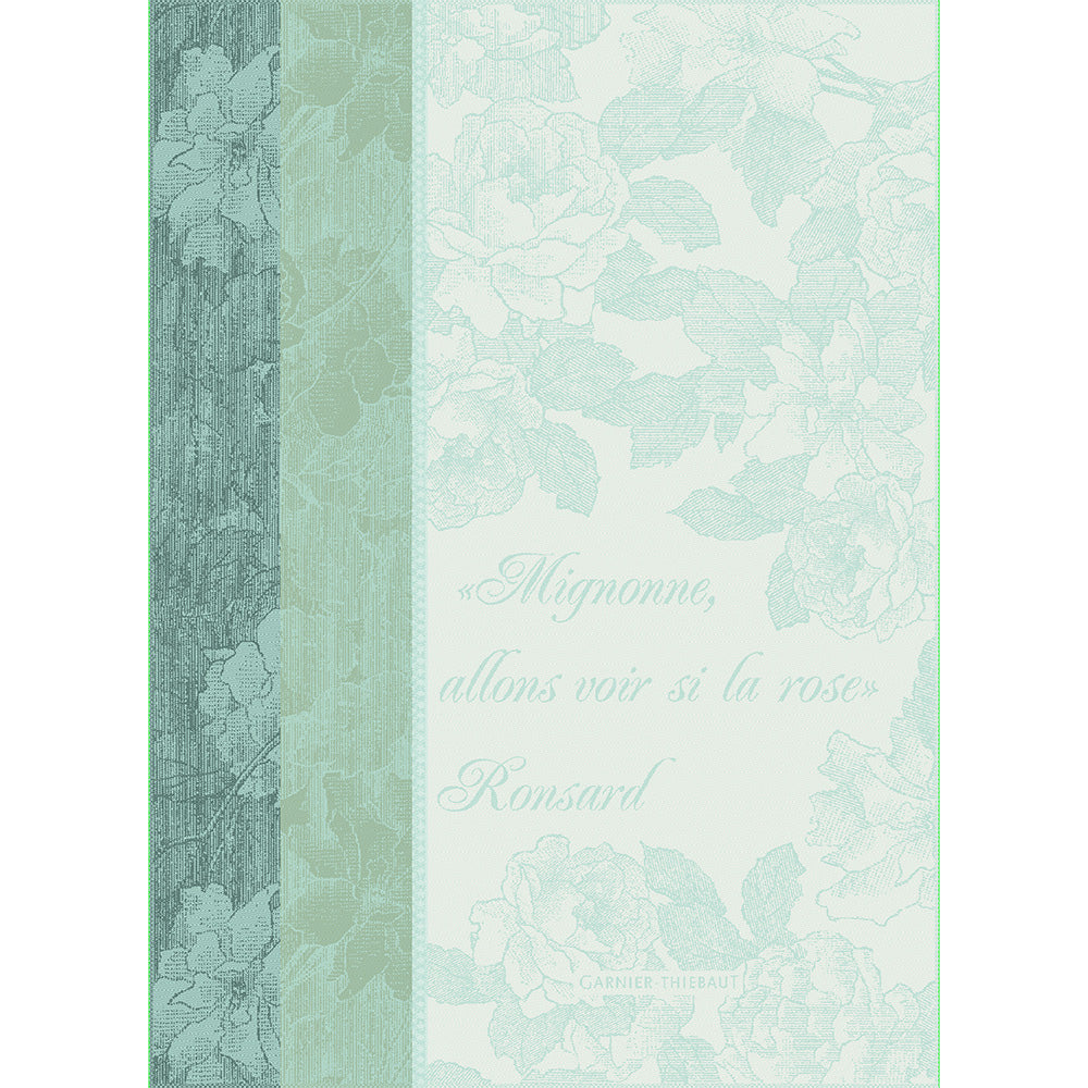 Mignonne Celadon Jacquard Tea Towel