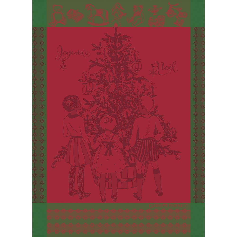 Noel D'Enfance Houx Jacquard Tea Towel