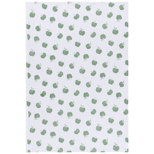 Apples Print Elm Green Floursack Kitchen Towel