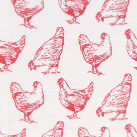 Chickens Floursack 100% Cotton Kitchen Towel II