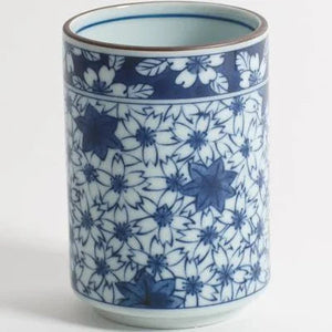 Japanese Blue & White Teacup Nature 8oz
