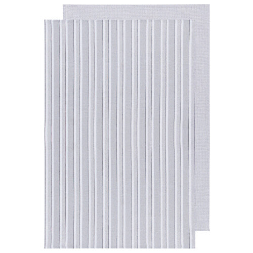 Second Spin Fog Stripe Dishtowel Cotton Dish Towel (set of 2)