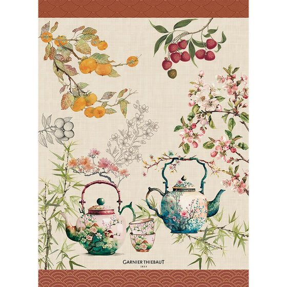 Theieres Rouille Tea Towel, Cotton-Linen