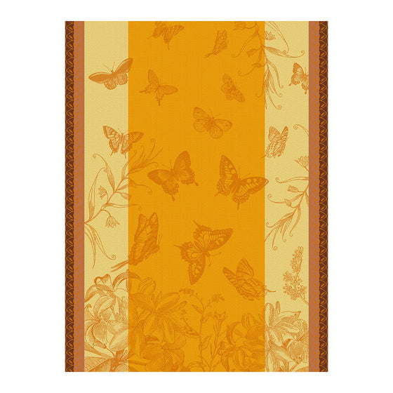 Le Jacquard Jardin des Papillons Tea Towel Orange