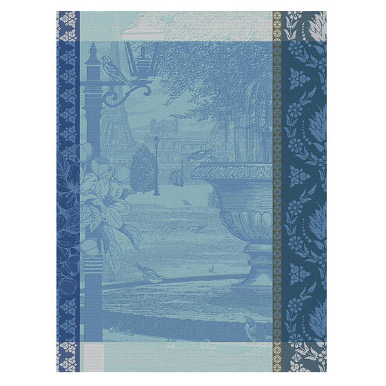 Le Jacquard Jardin Parisien Blue Tea Towel