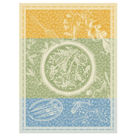 Le Jacquard Tarte Printanière Tea Towel Green - Todd & Holland Tea Merchants