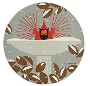 Charley Harper Cardinal & Birdbath