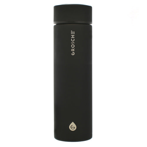 Chicago Double Walled Stainless Tumbler with Infuser Black - Todd & Holland Tea Merchants