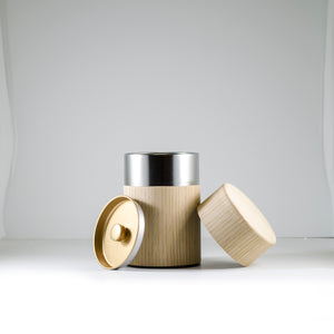 Oak Natural Wood Covered Canister 150g