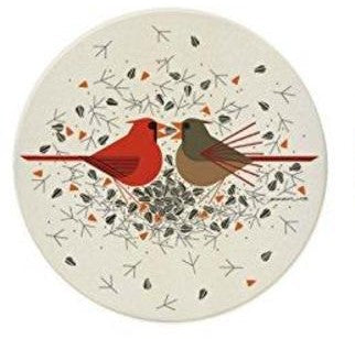 Charley Harper Two Birds Coaster