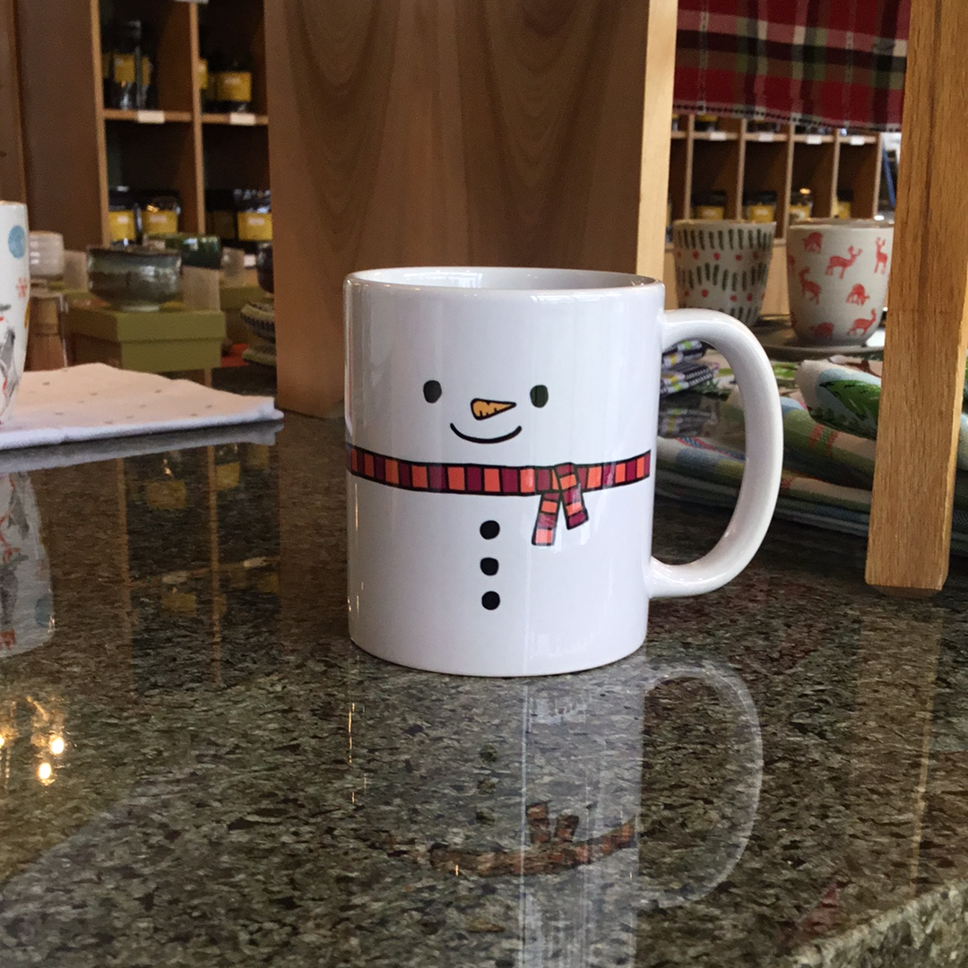 T&H Exclusive Ceramic Mug Snowman Red