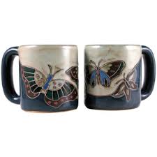 Mara Mug Round Blue Butterfly